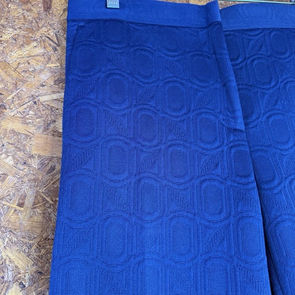 Marni pants womens 40 US 32" navy blue wide leg inlay trousers - Picture 7 of 14